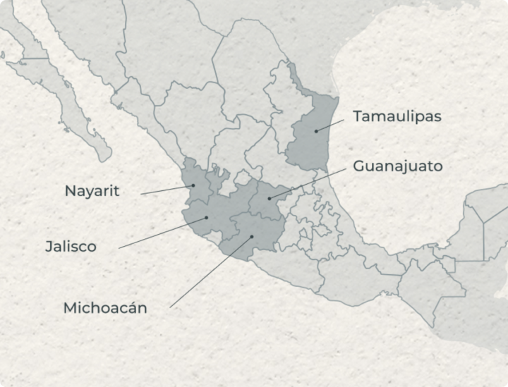 Tequila Mexico map